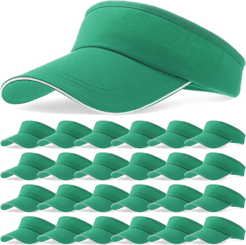 Bonuci 24 Pcs Visor Bulk for Women Sun Hat Visors Hats Sports UV Protection Visor Hat for Men Tennis Baseball Golf Caps Bulk - Image 1